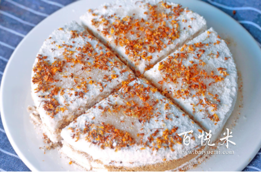 兒時吃的桂花糕你知道怎么做嗎？口感軟糯，淡淡的清香